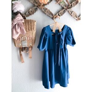 Capture The Moments Floaty Puff Slv Open + Tie Back Dress 5T